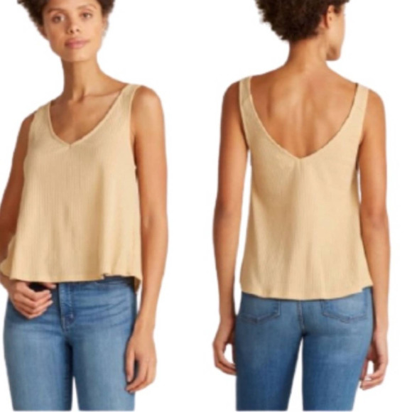 Project Social T Tops - PST-Textured-Swing-Tank-Top-Iced-Coffee- size Small